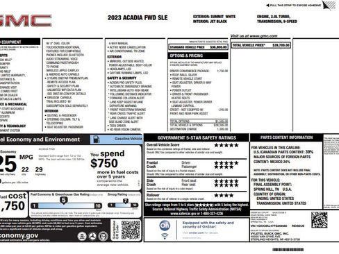 Used 2023 GMC Acadia SLE w/ Driver Convenience Package image 4