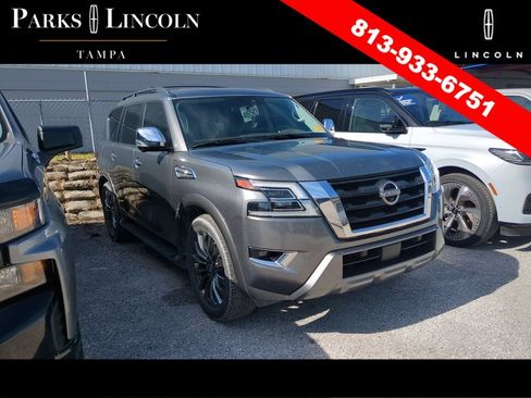 Used 2021 Nissan Armada Platinum w/ Captain's Chairs Package RWD image 1