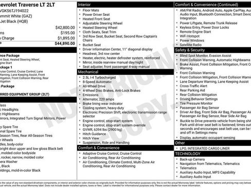 New 2026 Chevrolet Traverse LT image 25