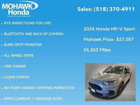 Certified 2024 Honda HR-V Sport image 8