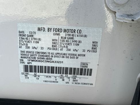 Certified 2022 Ford Explorer ST w/ Equipment Group 401A AWD/4WD image 38