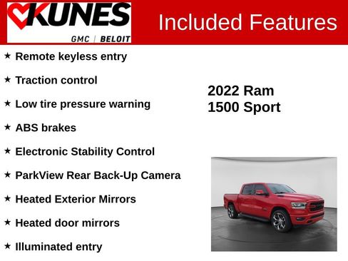 Used 2022 RAM 1500 Sport w/ Rebel Level 2 Equipment Group AWD/4WD image 2