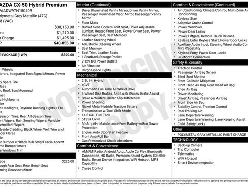 Used 2026 MAZDA CX-50 AWD 2.5 Hybrid w/ Weather Package image 3