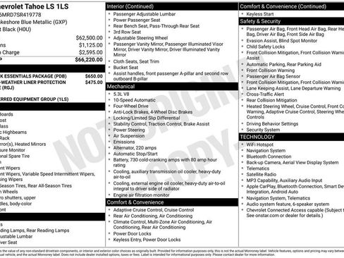 New 2025 Chevrolet Tahoe LS w/ LPO, Dark Essentials Package AWD/4WD image 28
