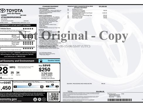 Used 2021 Toyota Camry XSE w/ Blackout Package (TMS) AWD/4WD image 51