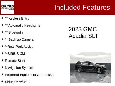 Used 2023 GMC Acadia SLT AWD/4WD image 3