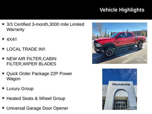 Used 2017 RAM 2500 Power Wagon w/ Luxury Group AWD/4WD image 2