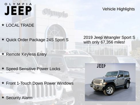 Used 2019 Jeep Wrangler Sport image 7