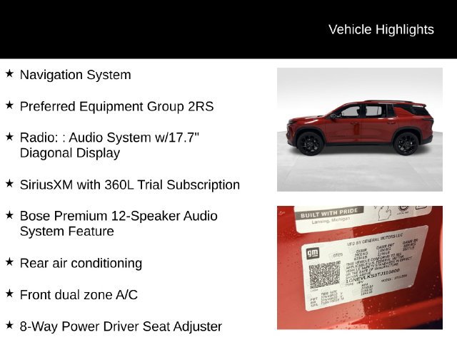 Certified 2027 Chevrolet Traverse RS AWD/4WD image 27