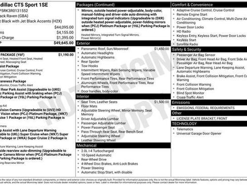 Certified 2024 Cadillac CT5 Sport w/ Climate Package image 34