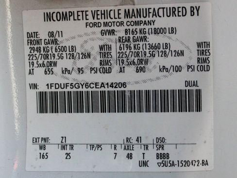 Used 2012 Ford F550 2WD Regular Cab Super Duty w/ PWR Equipment Group image 41