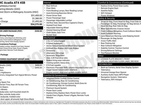 Used 2025 GMC Acadia AT4 w/ LPO, Floor Liner Package image 11