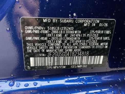 New 2026 Subaru Crosstrek 2.5i Sport AWD/4WD image 16