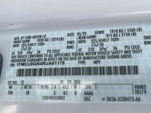 Certified 2024 Ford Escape Active w/ Cold Weather Package FWD image 32