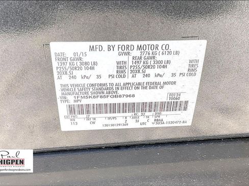 Used 2015 Ford Explorer Limited w/ Equipment Group 301A image 35