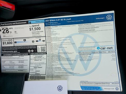 Used 2022 Volkswagen Arteon SE image 39