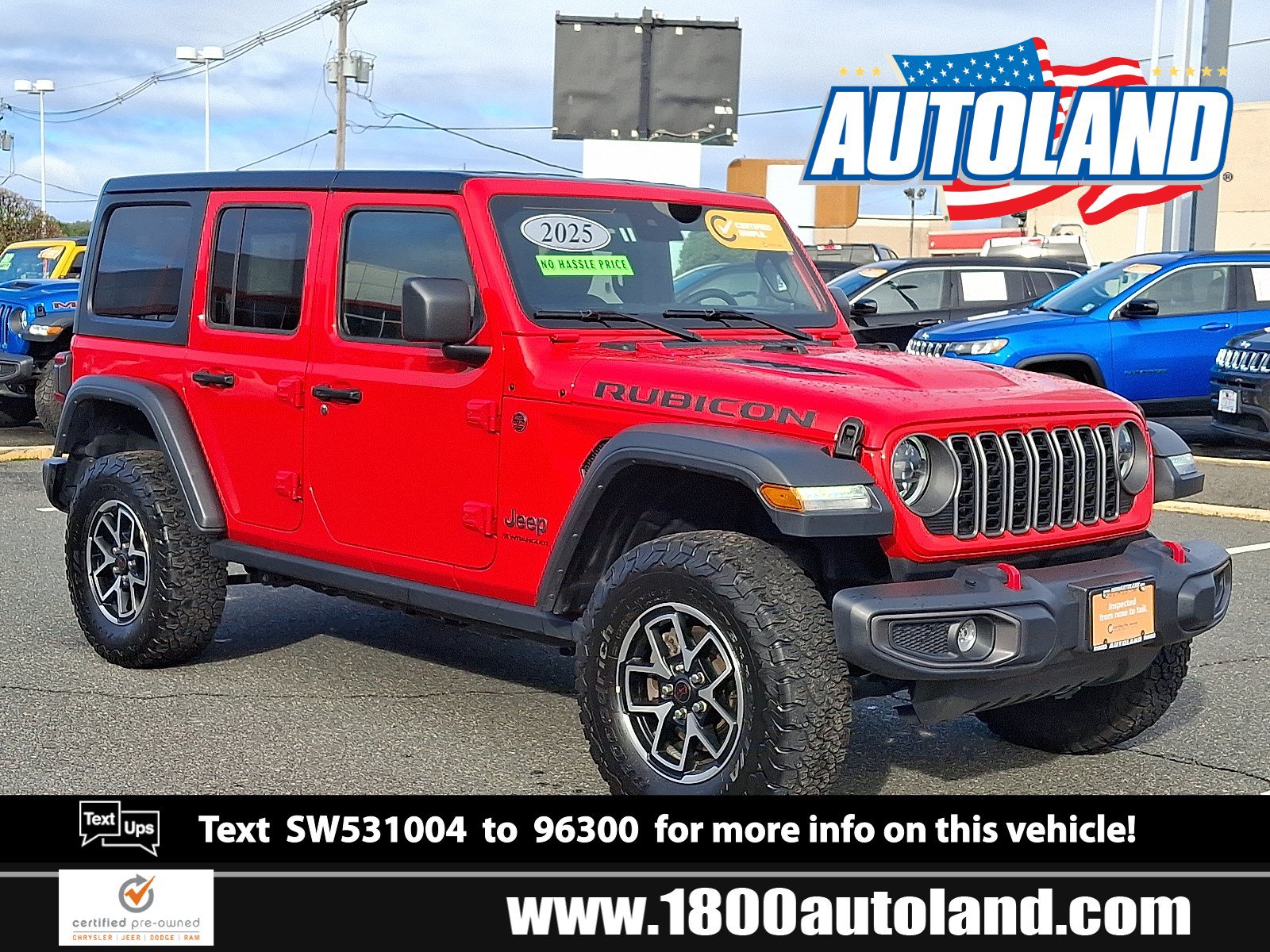 Used 2025 Jeep Wrangler Unlimited Rubicon AWD/4WD image 1