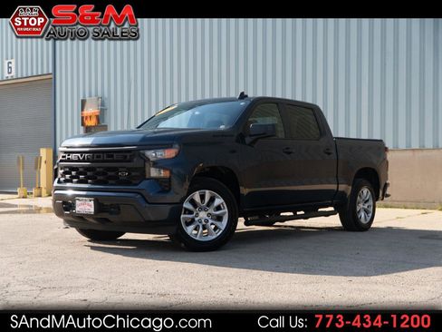 Used 2022 Chevrolet Silverado 1500 Custom w/ LPO, Dark Essentials Package RWD image 1