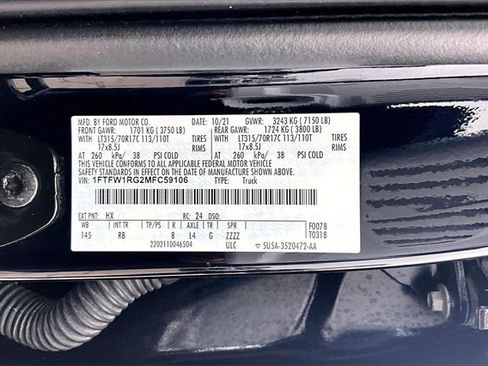 Certified 2021 Ford F150 Raptor w/ Equipment Group 801A High image 35