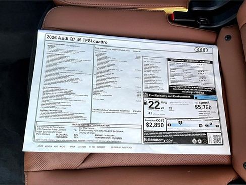 New 2026 Audi Q7 2.0T Premium Plus image 14
