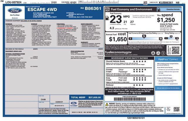 Certified 2019 Ford Escape Titanium AWD/4WD image 7