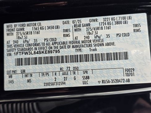 Used 2025 Ford F150 XLT w/ Equipment Group 301A Standard AWD/4WD image 33