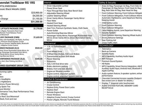 Used 2022 Chevrolet TrailBlazer RS w/ Sun and Liftgate Package FWD image 2