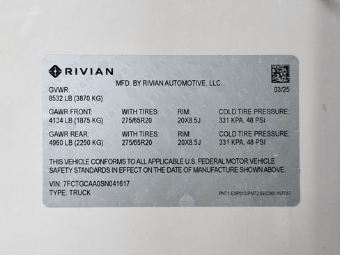 Used 2025 Rivian R1T Adventure AWD/4WD image 28