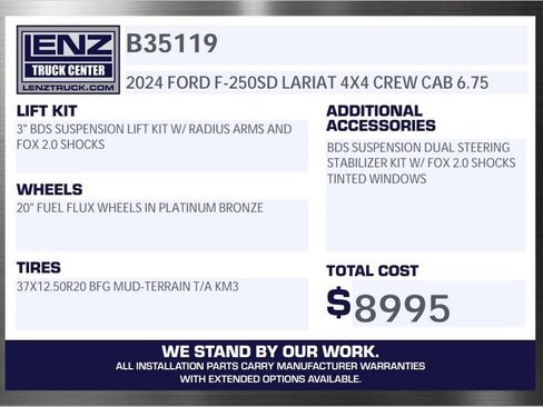 Used 2024 Ford F250 Lariat w/ Black Appearance Package image 2