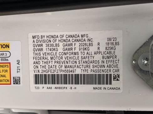 Certified 2023 Honda Civic LX image 28