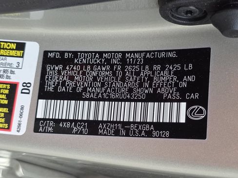 Certified 2024 Lexus ES 300h w/ Technology Package FWD image 18