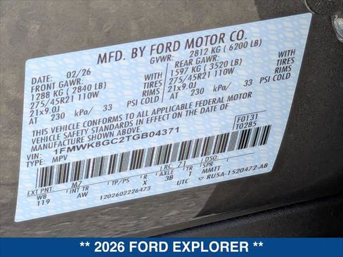 New 2026 Ford Explorer ST AWD/4WD image 21