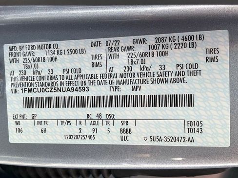 Used 2022 Ford Escape SEL w/ Technology Package image 55