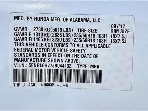 Used 2018 Honda Odyssey EX-L image 16