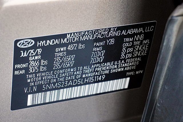 Used 2020 Hyundai Santa Fe SE FWD image 14