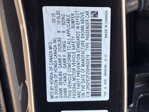 Certified 2025 Honda Civic LX image 37