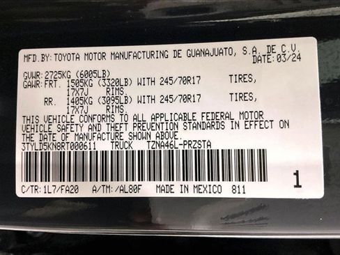 Certified 2024 Toyota Tacoma SR AWD/4WD image 44
