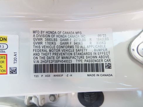 Certified 2023 Honda Civic Sport image 24