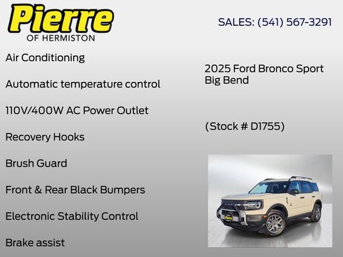 New 2025 Ford Bronco Sport Big Bend AWD/4WD image 18
