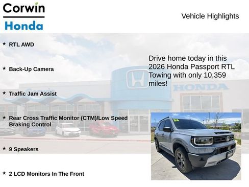 Used 2026 Honda Passport RTL image 6