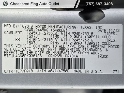 Used 2013 Toyota Tacoma PreRunner image 47