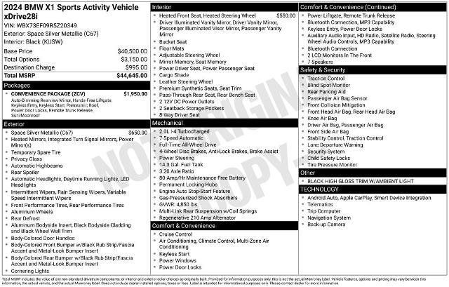Used 2024 BMW X1 xDrive28i w/ Convenience Package AWD/4WD image 5