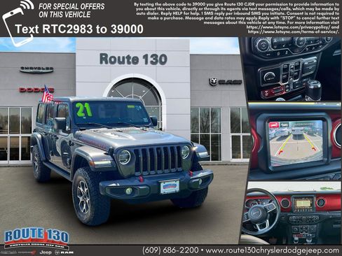Used 2021 Jeep Wrangler Unlimited Rubicon AWD/4WD image 1