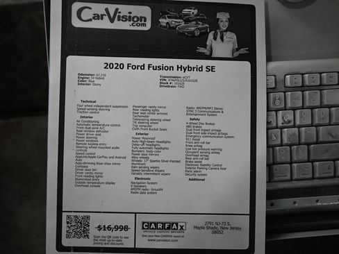 Used 2020 Ford Fusion SE image 9