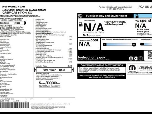 Used 2020 RAM 3500 Tradesman w/ Chrome Appearance Group image 3