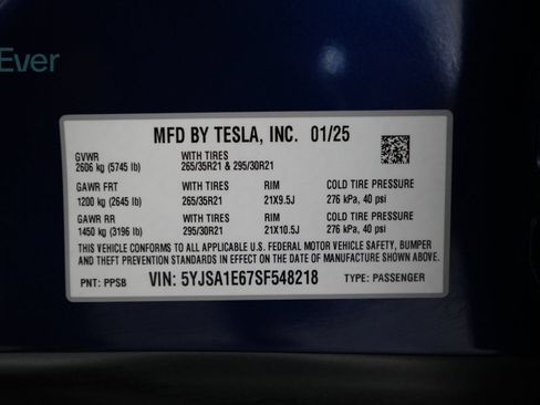 Used 2025 Tesla Model S Plaid AWD/4WD image 29