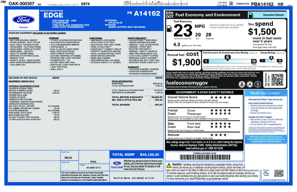 Used 2023 Ford Edge SEL w/ Convenience Package AWD/4WD image 57