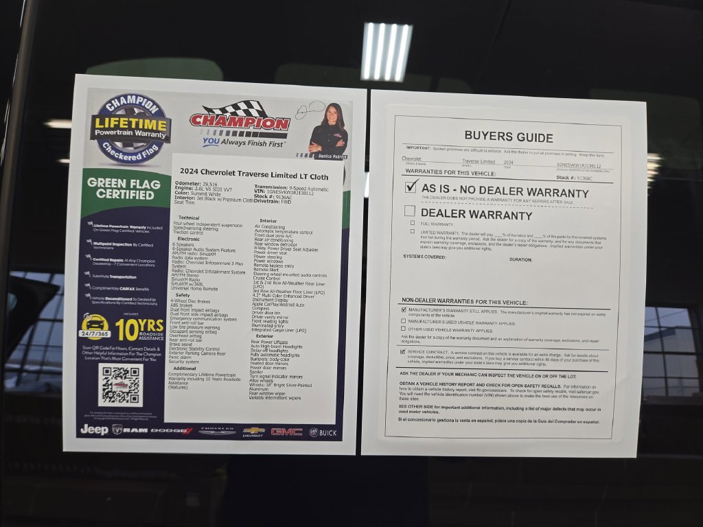 Certified 2024 Chevrolet Traverse LT FWD image 43
