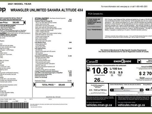 Used 2021 Jeep Wrangler Unlimited Sahara AWD/4WD image 21