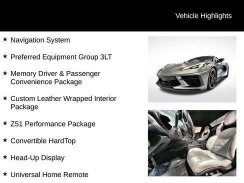 Used 2022 Chevrolet Corvette Stingray Premium Conv w/ Z51 Performance Package image 2